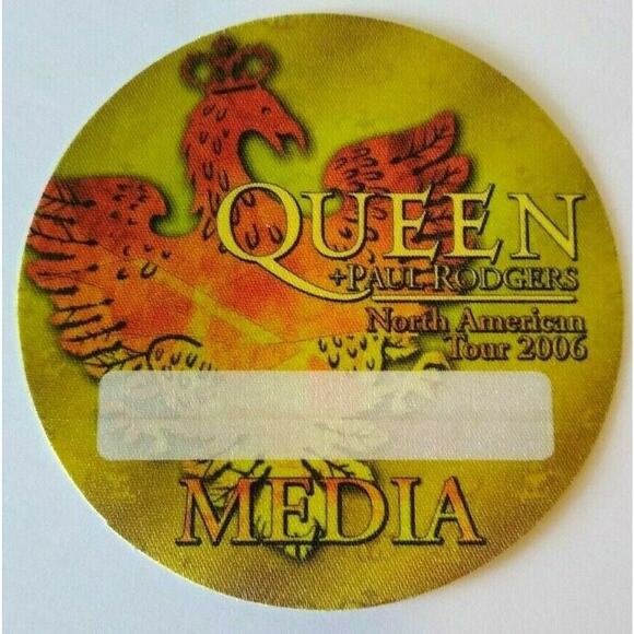 Queen Backstage Pass American Tour Paul Rodgers Original 2006 Hard Rock Gold - Picture 1 of 4